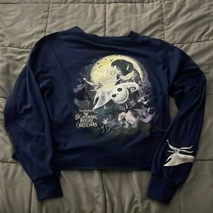 Disney Tim Burton’s Nightmare Before Christmas Long Sleeve Crop Top